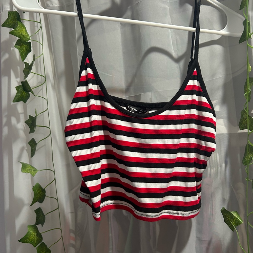 stripped crop top from shein